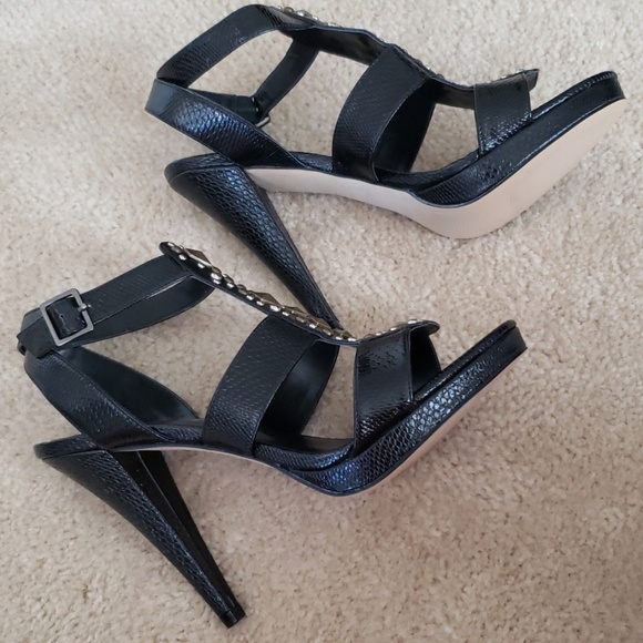 NEW! Aldo "Parrotte" Studded Black Gladiator Heel - Picture 7 of 8